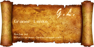 Graner Lenke névjegykártya